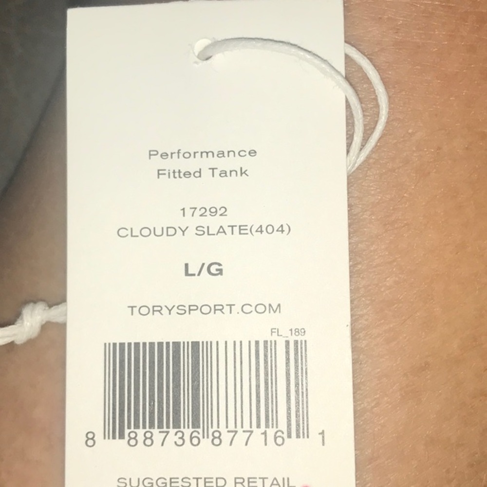 Tory Burch cloudy slate sports tank top - Picture 5 of 5